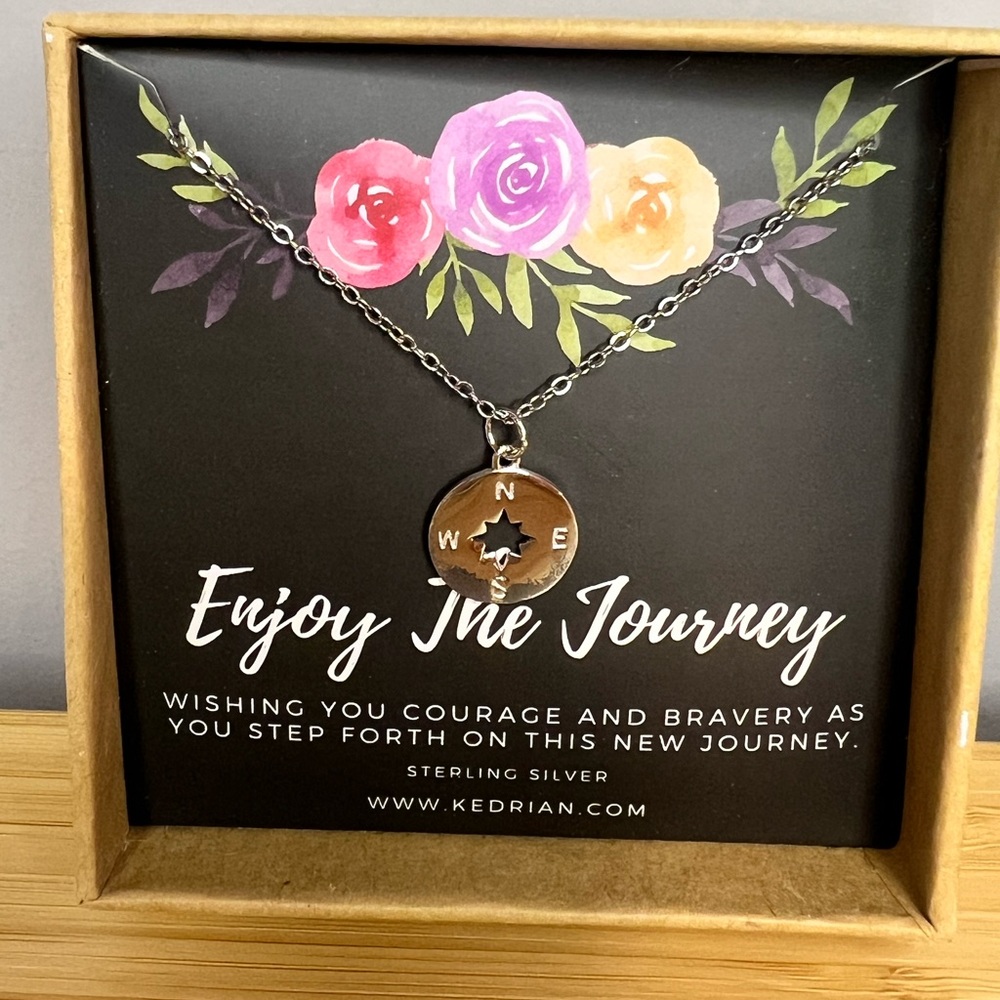 Sterling Silver Compass Necklace – Kedrian